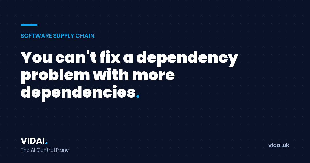 You can't fix a dependency problem with more dependencies